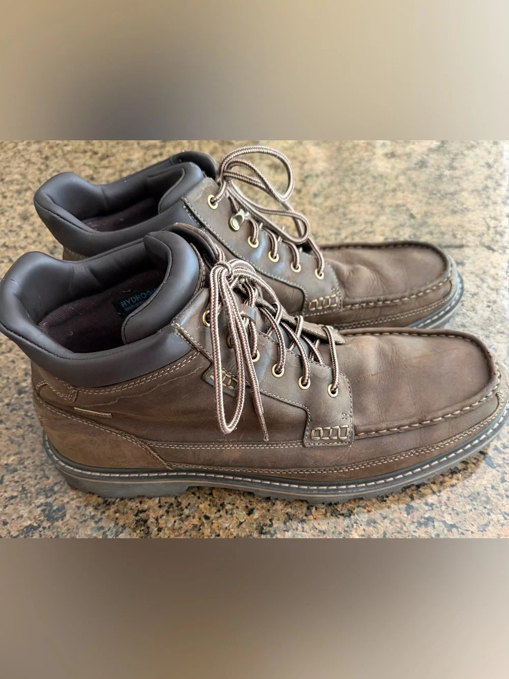 Rockport Rugged & Waterproof Men's Brown Leather Lace-Up Casual Boots